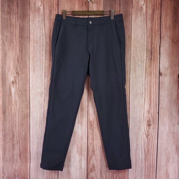 Lululemon Commission Pants Mens Size 34X30.5 Slim Fit Warpstreme Black M5439S - Picture 1 of 15